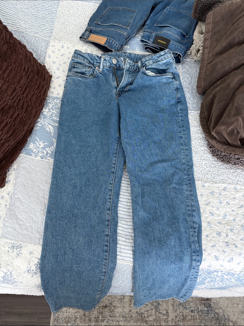 Denim&Co Women's Medium Blue Straight Leg Jeans